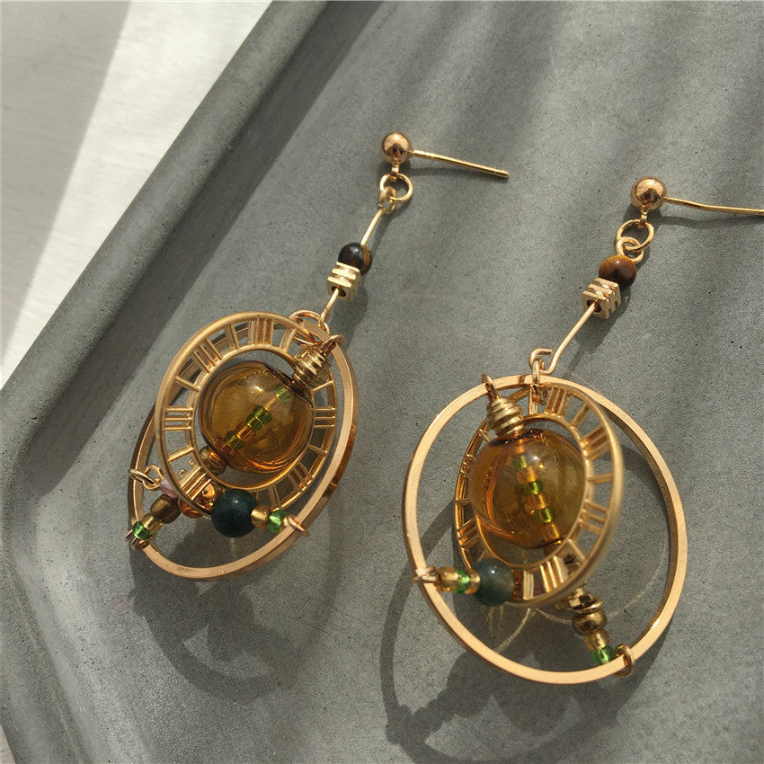 Chic Vintage Star Glass Bubble Earrings