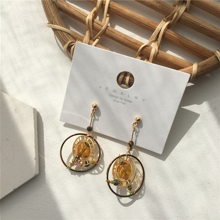 Chic Vintage Star Glass Bubble Earrings