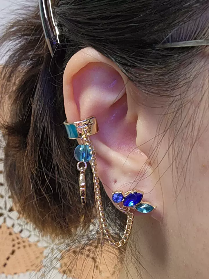 Designer Blue Scaramouche Genshin Impact Earring