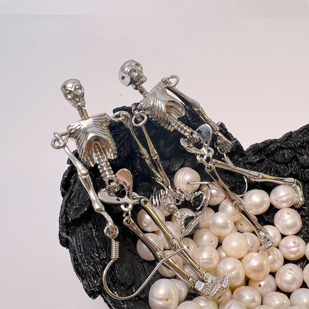 Unisex Human Skeleton Earrings