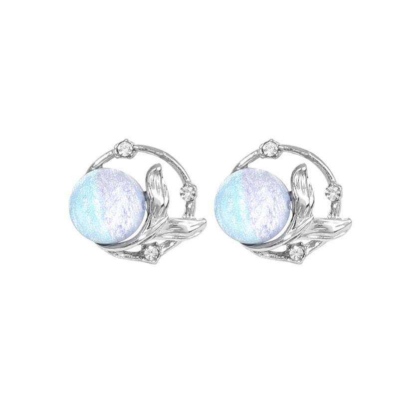 Sweet Girl Blue Mermaid Stud Earring