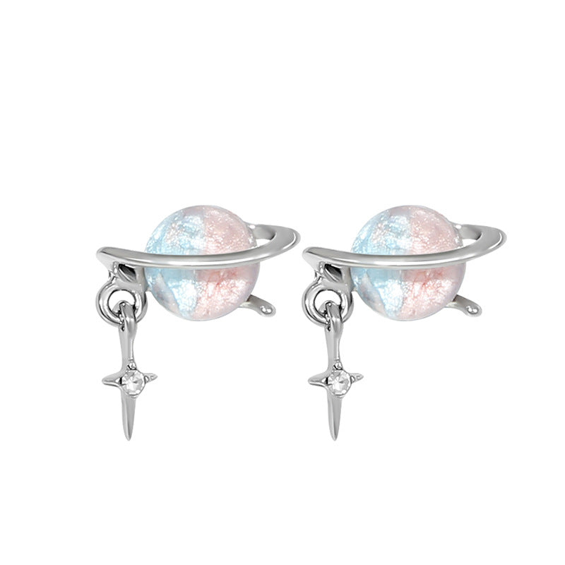 Sweet Girl Blue Mermaid Stud Earring