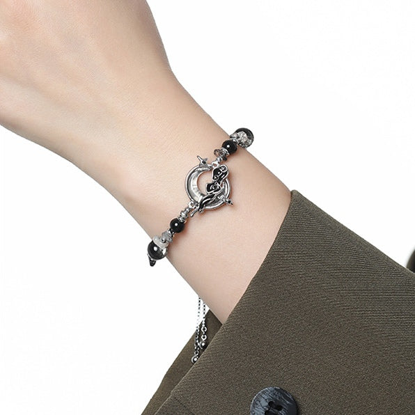 Chinese Style Designer Moon & Cloud Bead Bracelet