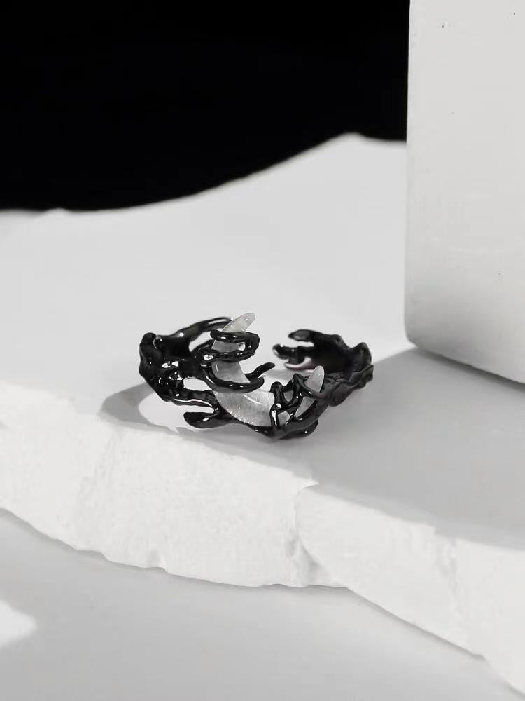 Designer Sun & Moon Couple Open Ring