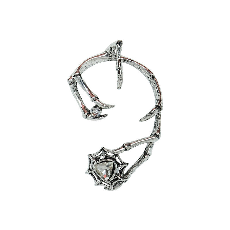 Punk Style Devil's Claw Spider Web Ear Cuff