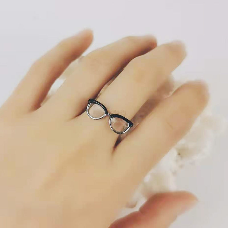 Designer High-quality Enamel Drip Glasses Ring