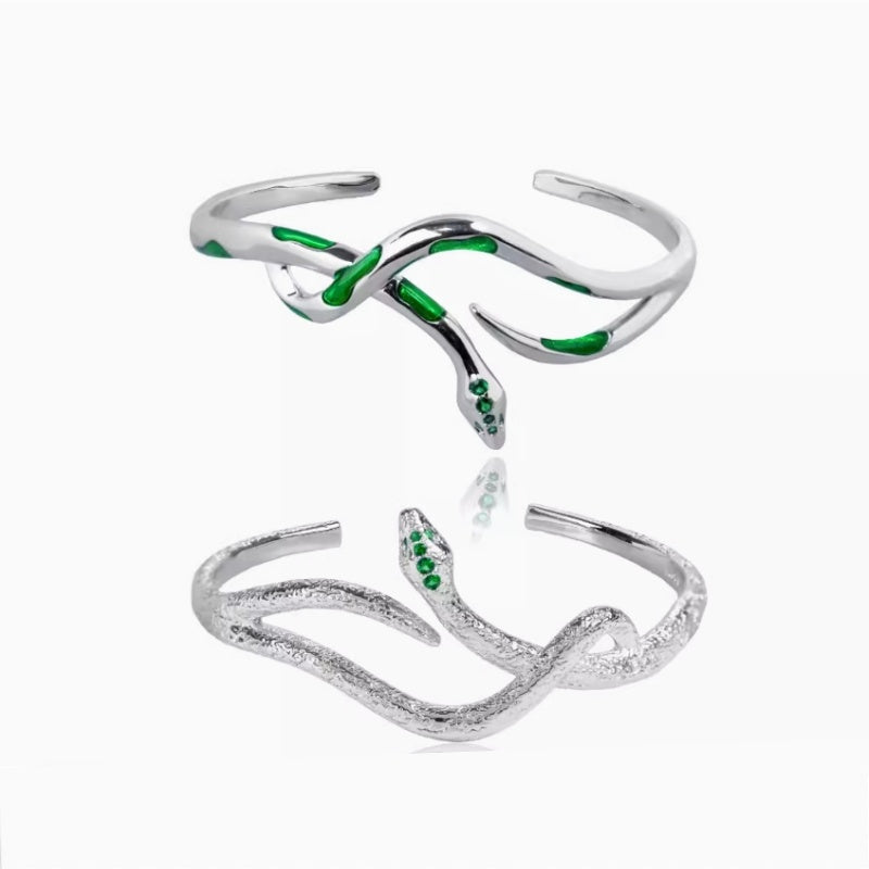 Slytherin Green Snake Metal Bracelet