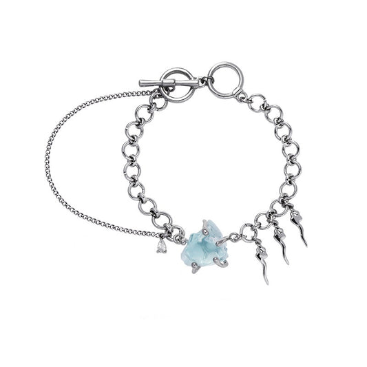 Fancy Blue Glacier Chain Bracelet