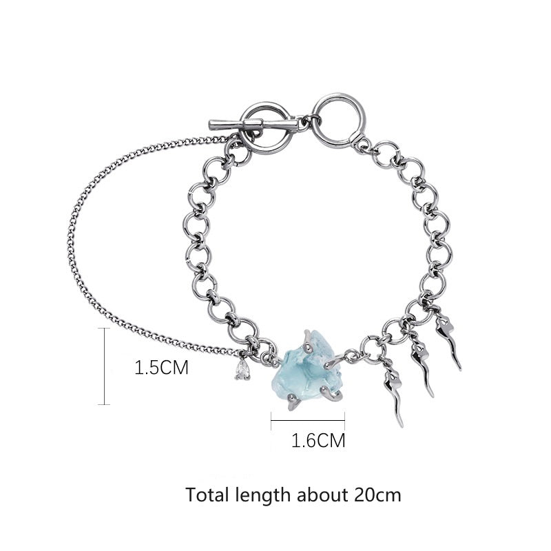 Fancy Blue Glacier Chain Bracelet