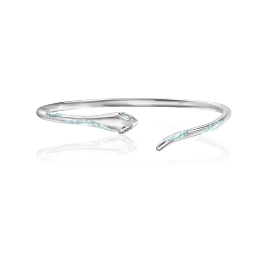 S925 Silver Simple Designer Blue Snake Bracelet