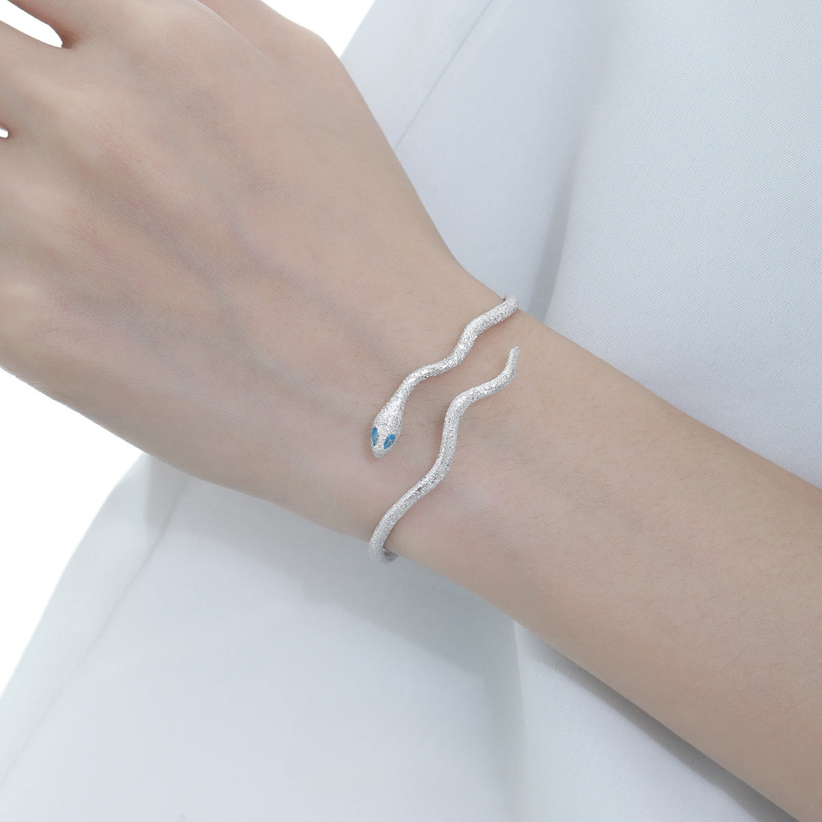 S925 Silver Nail Sand Twining Snake Bracelet