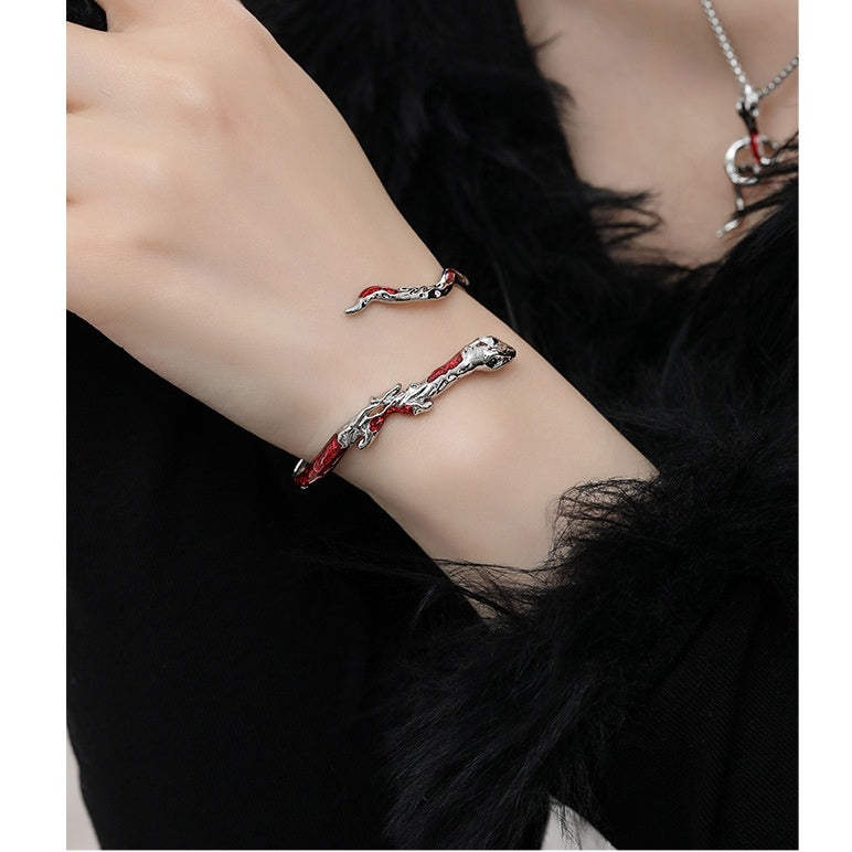 Designer Red Snake Bracelet