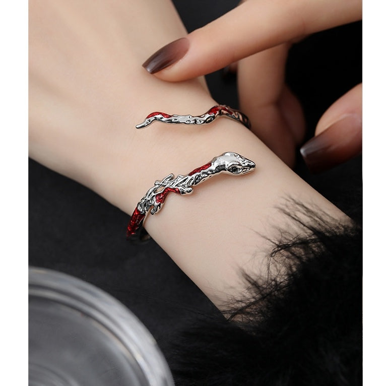 Designer Red Snake Bracelet