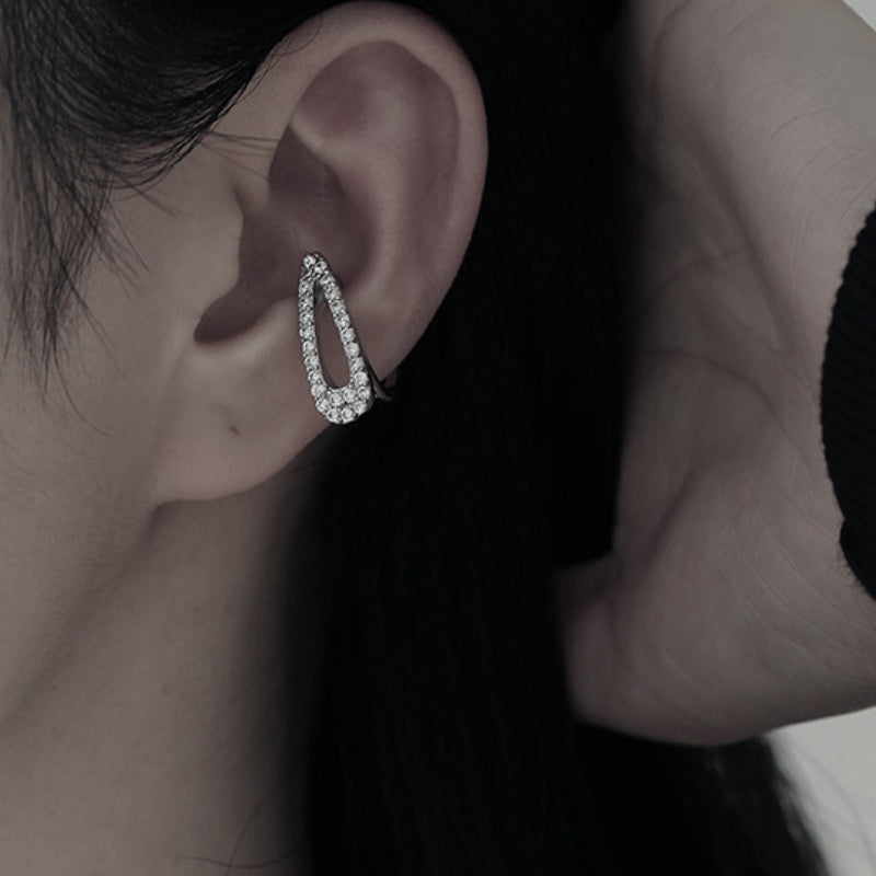 Cute Rhinestone Hair-clip Style Ear Cuff Single One