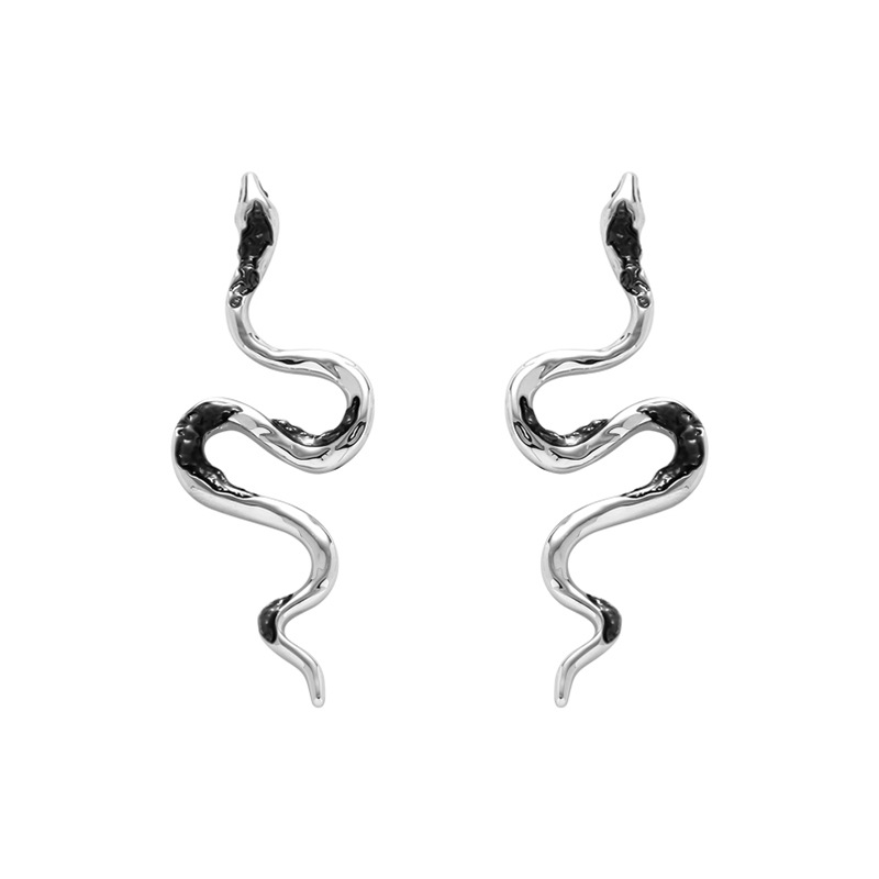 Chic Blue Snake Twining Cuff Stud Earring