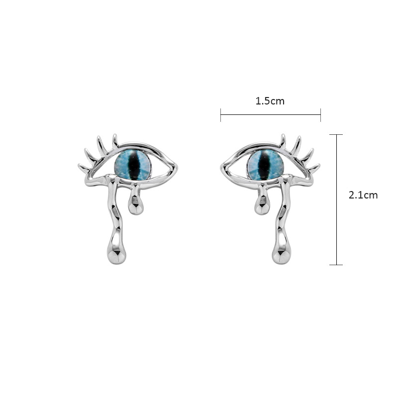 Girl's Cute Big Blue Devil Eyes Earring Collection