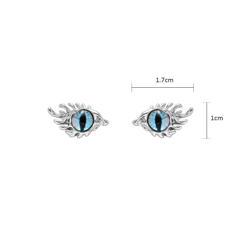 Girl's Cute Big Blue Devil Eyes Earring Collection