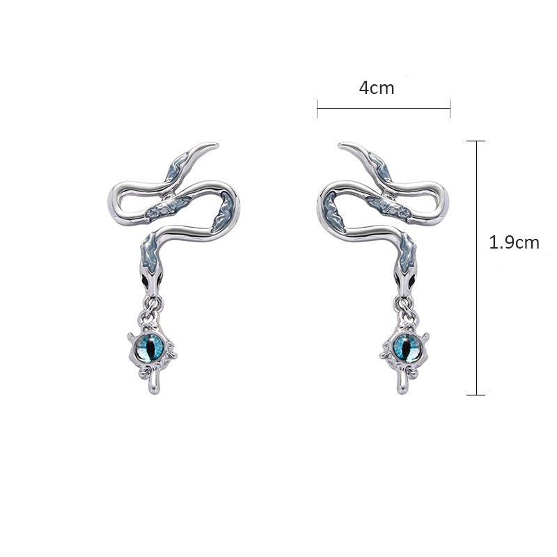 Girl's Cute Big Blue Devil Eyes Earring Collection