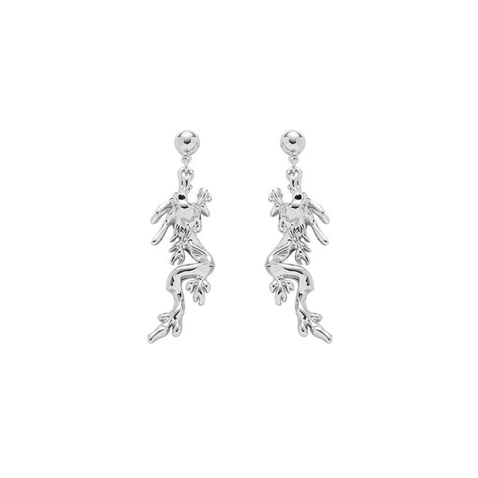 Chic Designer Silver Dragon Earring