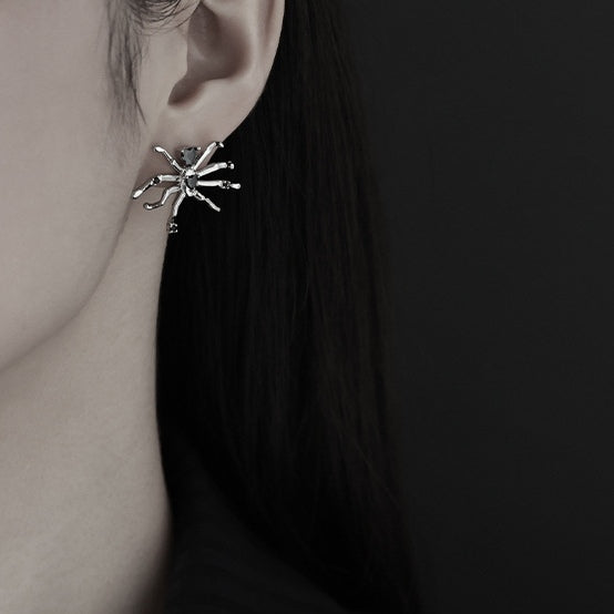 Dark Gothic Unisex Spider Ear Stud