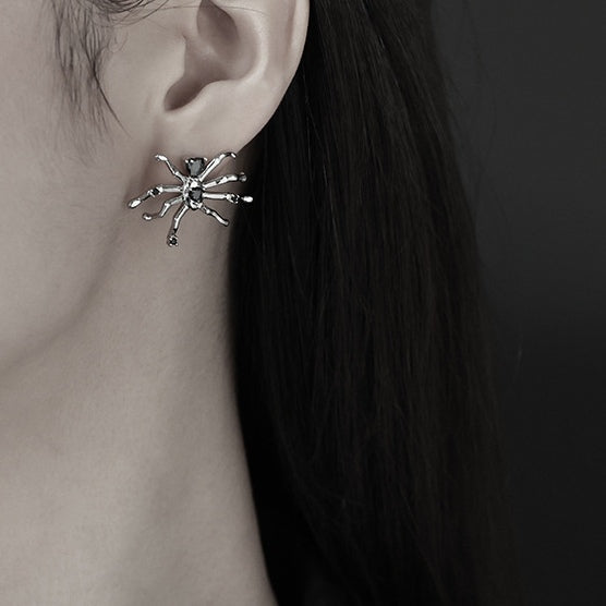 Dark Gothic Unisex Spider Ear Stud