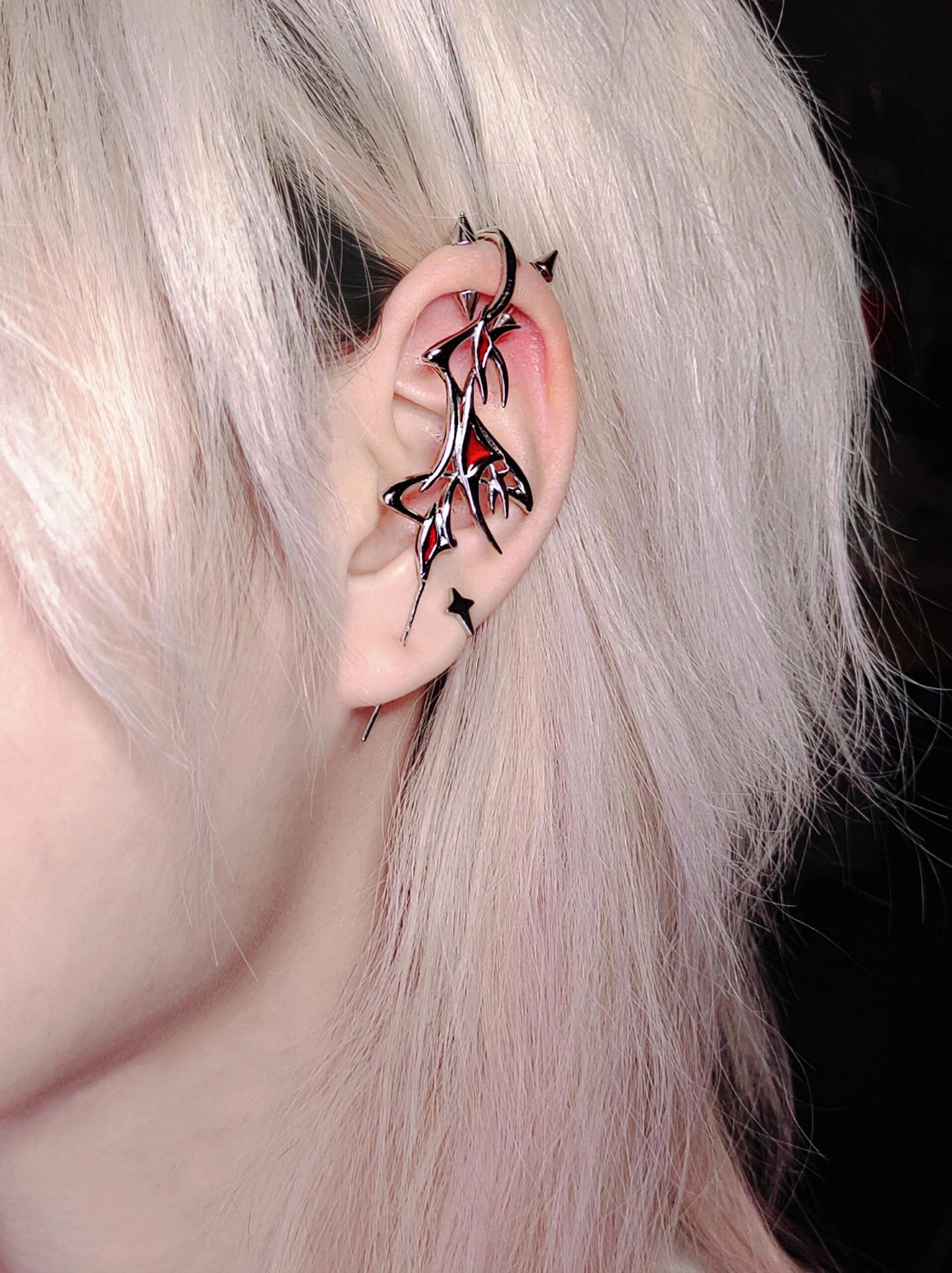 Designer Gothic Women Metal Stud Earring