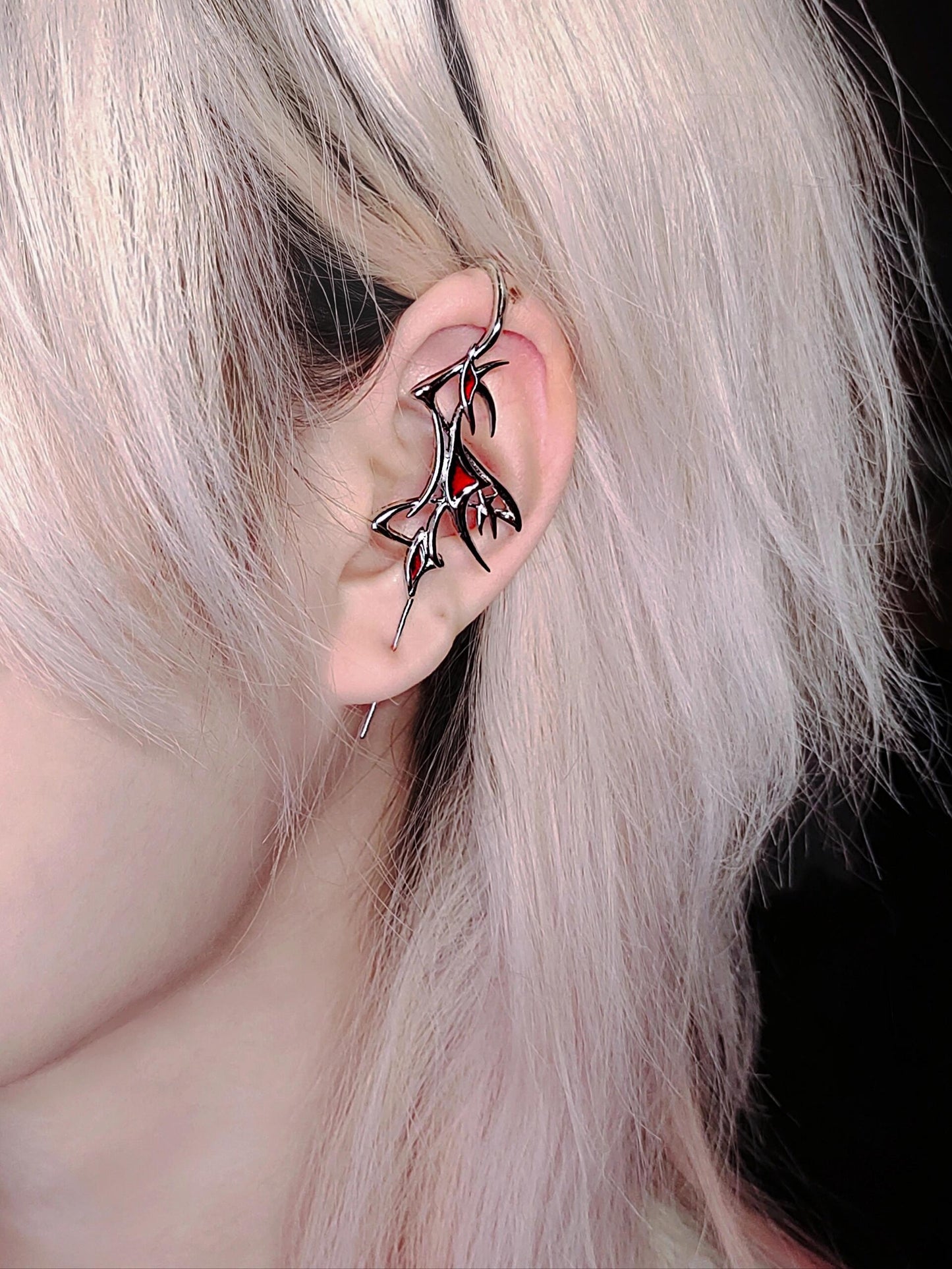 Designer Gothic Women Metal Stud Earring