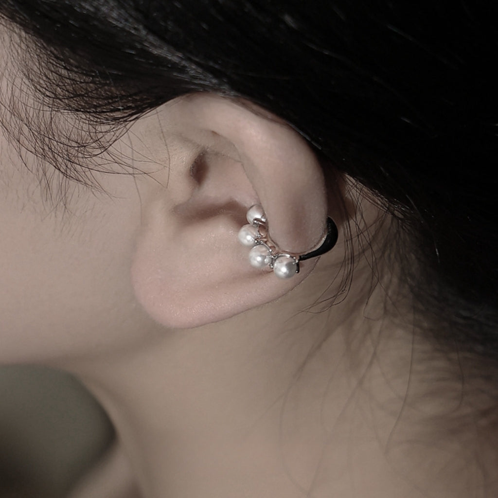 Elegant White Pearl Ear Cuff