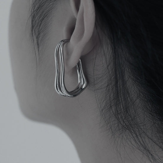 Bold Irregular Double Layer  Ear Cuff (single one)