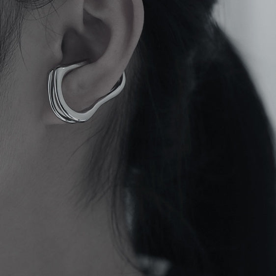 Bold Irregular Double Layer  Ear Cuff (single one)