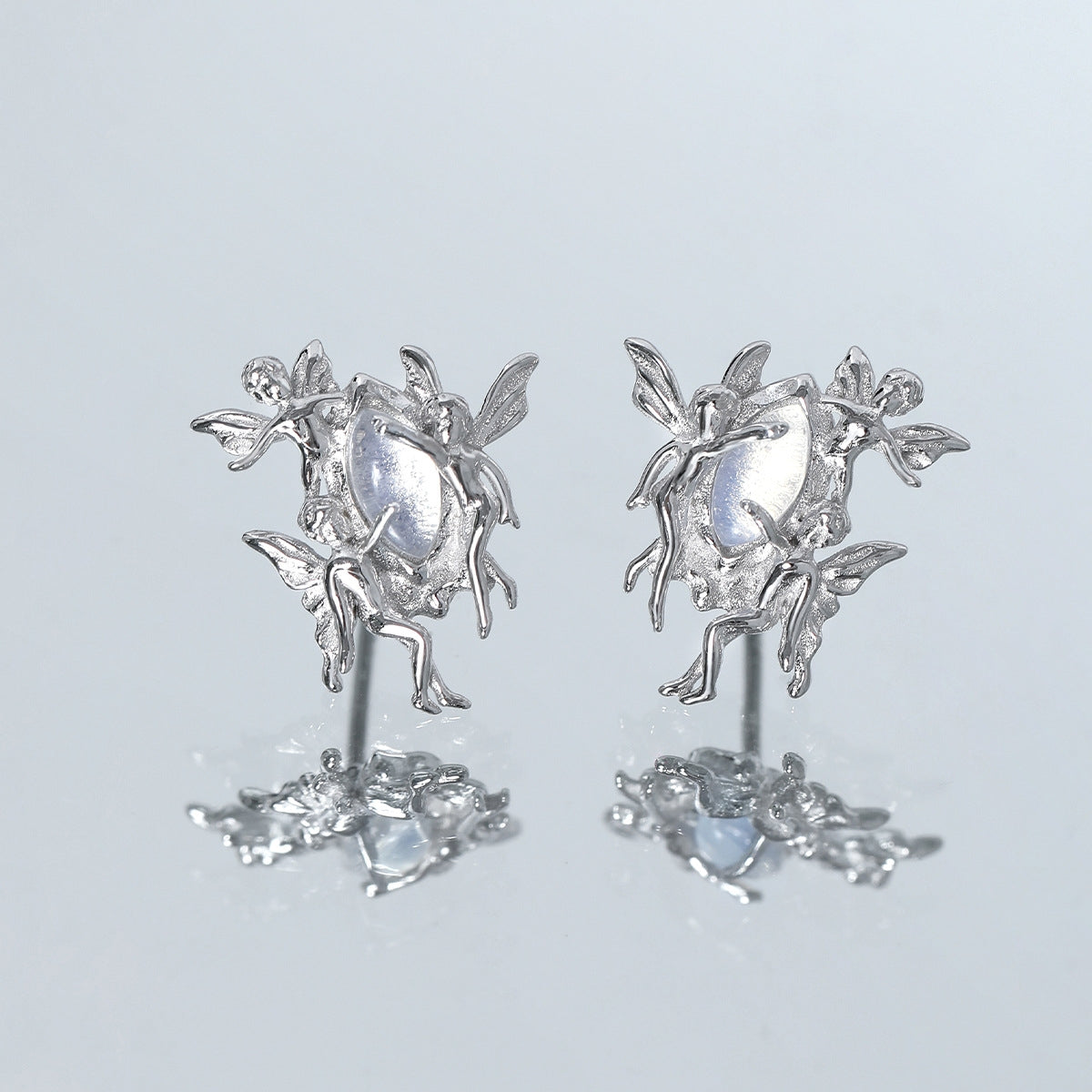 Chic Sweet S925 Silver Opal Earrings