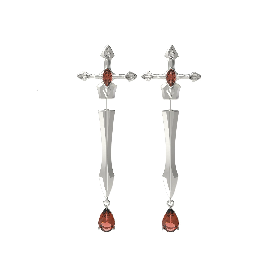 Gorgeous Gothic Style Sword Stud Earring