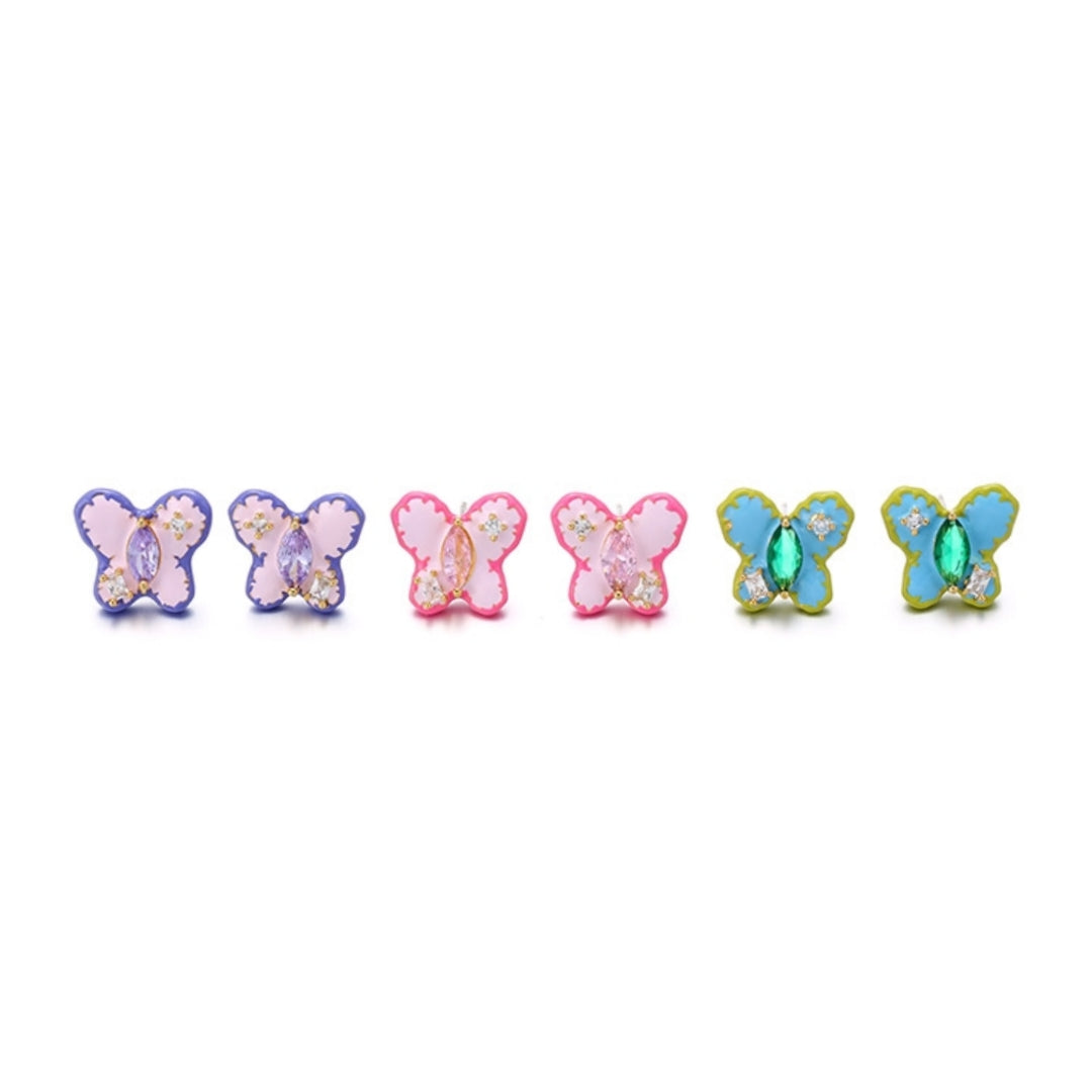 Y2K Cute Butterfly Zircon Stud Earring