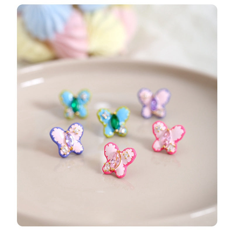 Y2K Cute Butterfly Zircon Stud Earring