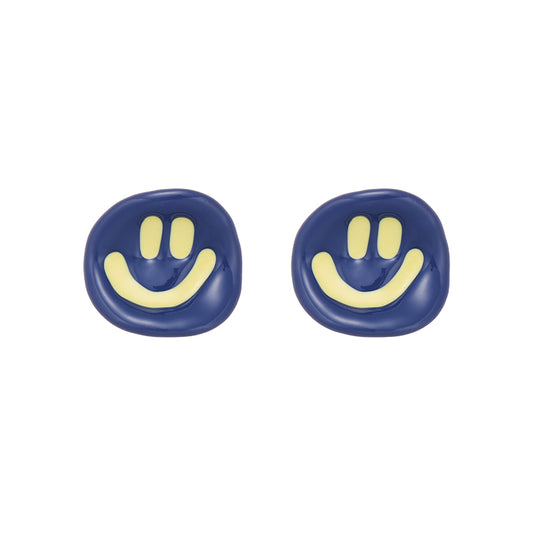 Y2k Blue Smile Stud Earring