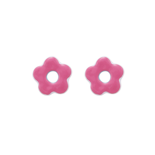 Sweet Red Little Flower Stud Earring