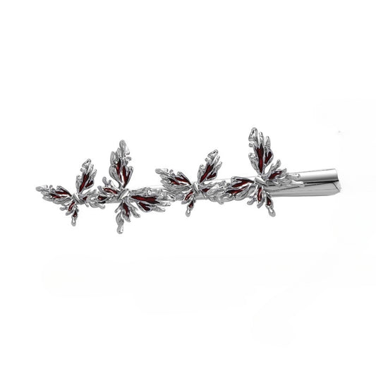 Dark Red Butterfly Metal Hairclip