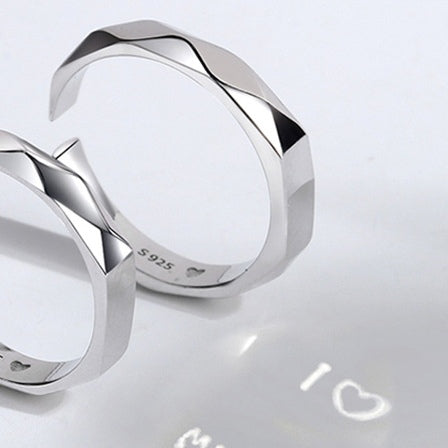 S925 Silver Promise Ring Couple Ring（Ship in 15 days）