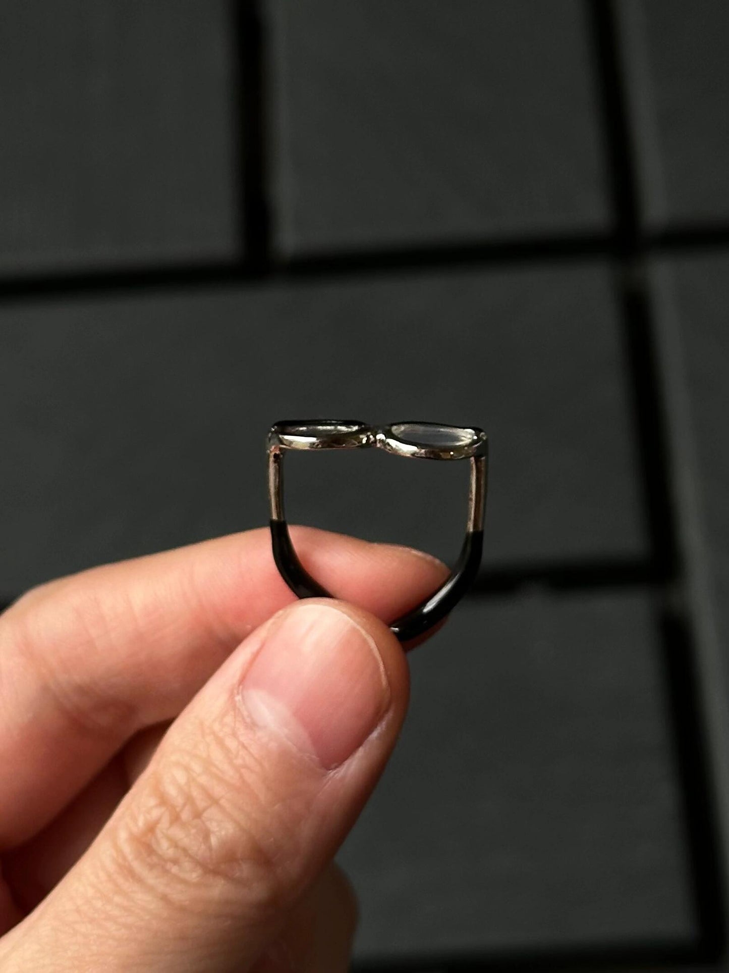 Designer High-quality Enamel Drip Glasses Ring