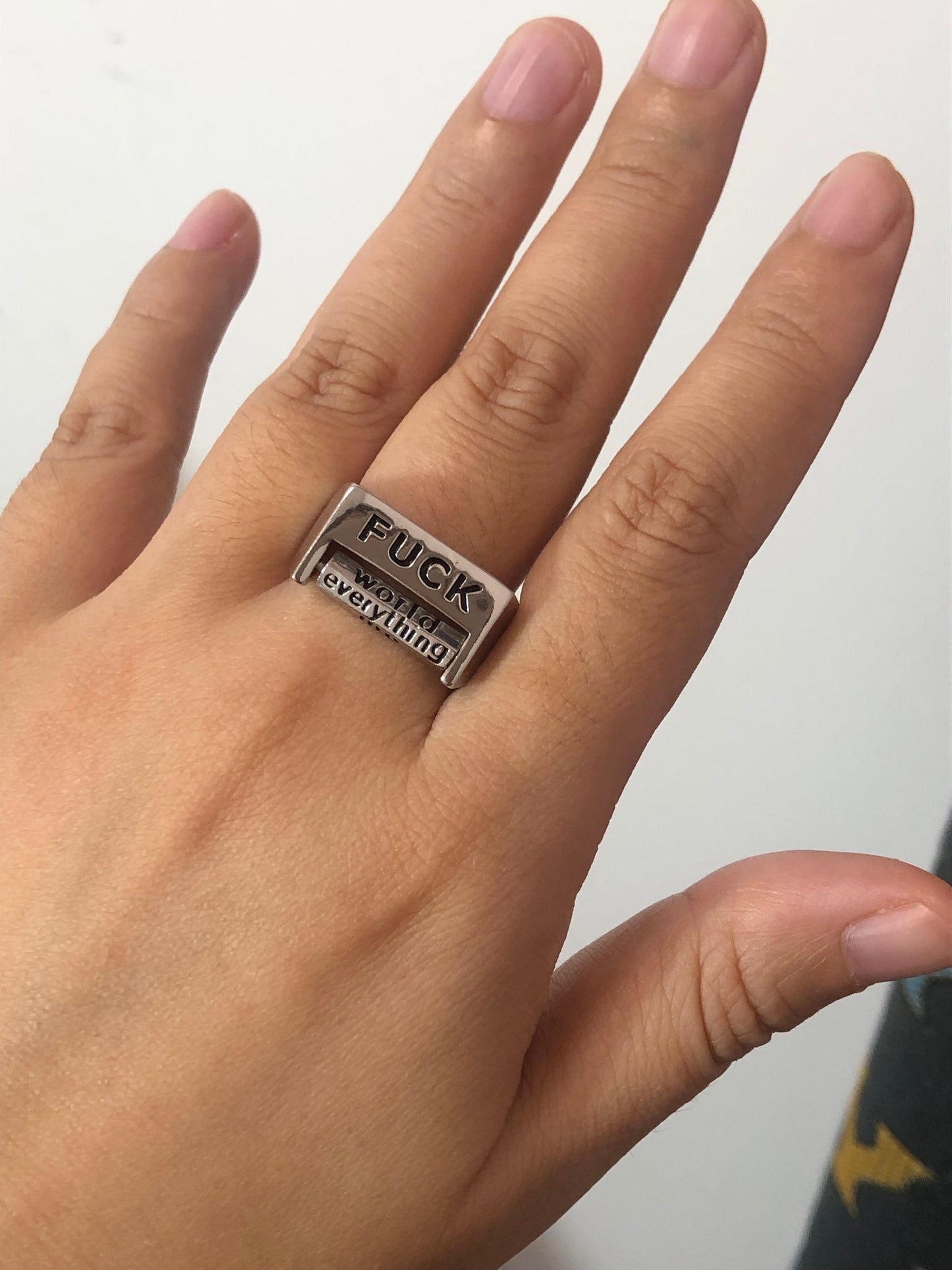 FUCK / LOVE Everything Couple Adjustable Ring