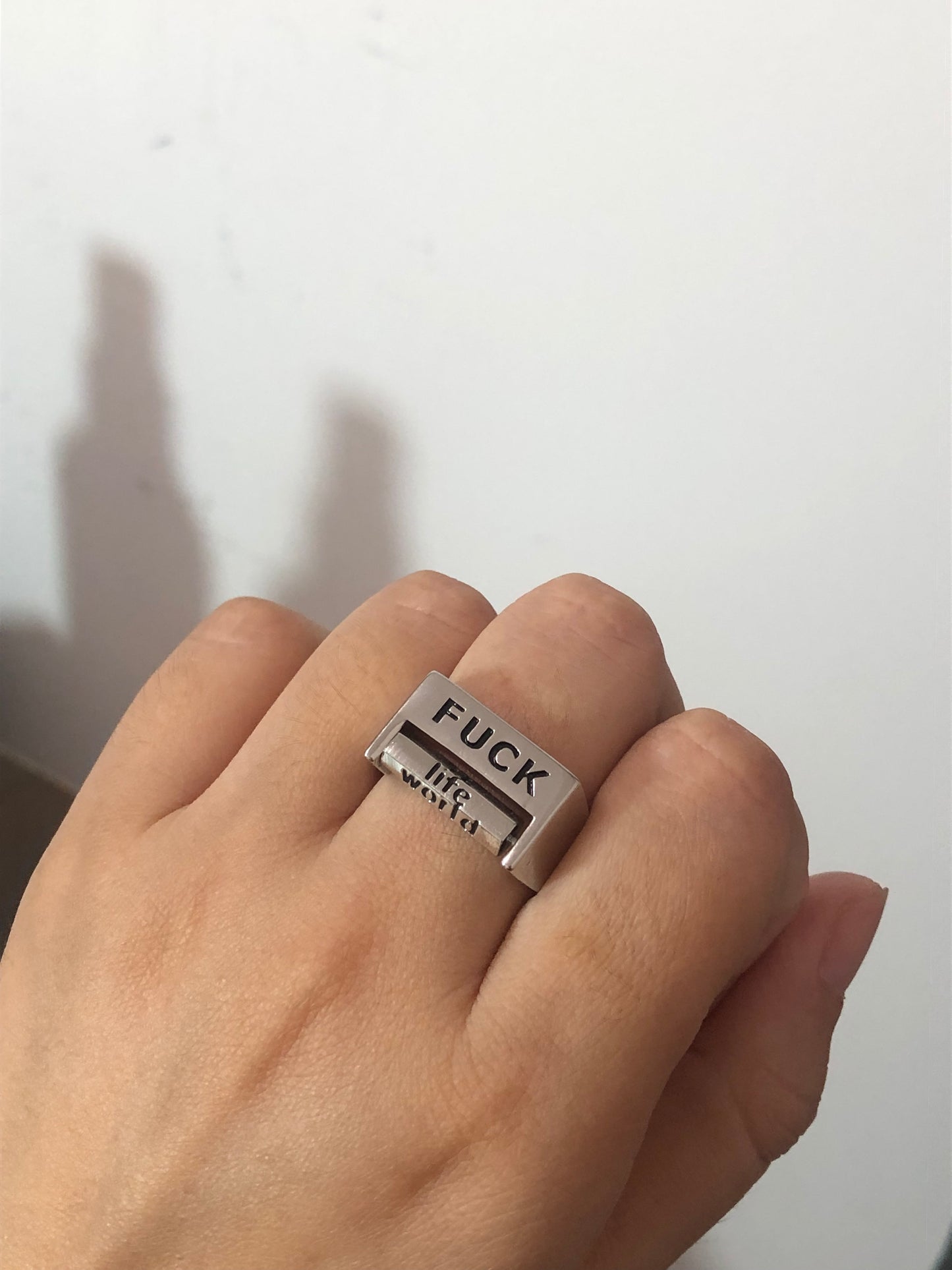 FUCK / LOVE Everything Couple Adjustable Ring