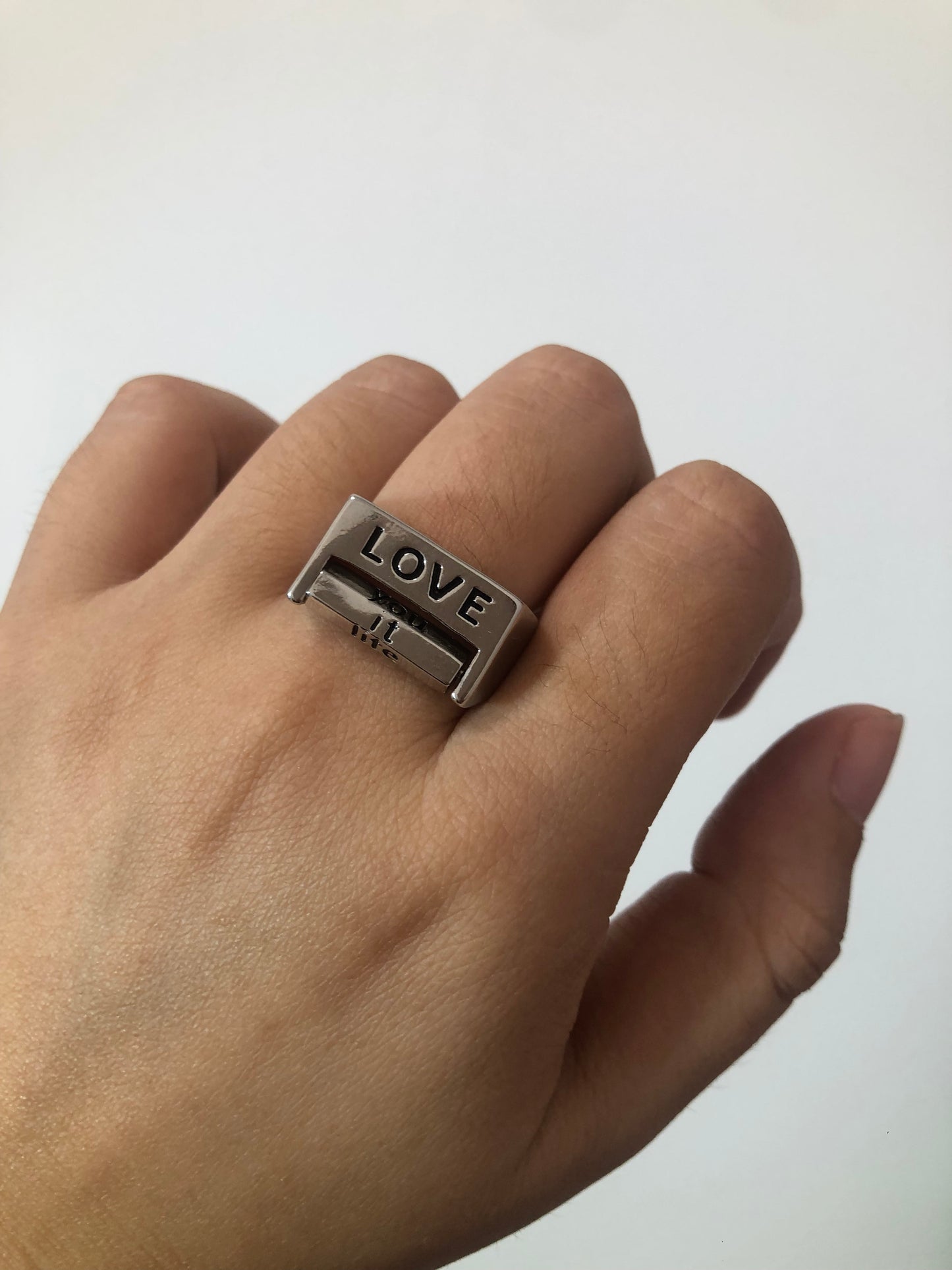 FUCK / LOVE Everything Couple Adjustable Ring