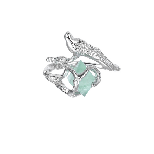 Flying Bird Pyroemerald Ring