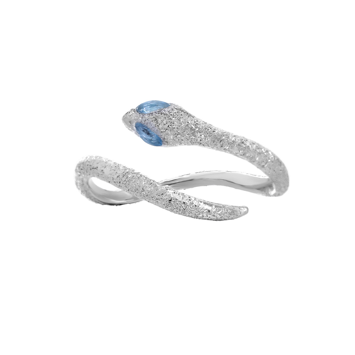 S925 Silver Designer Snake Open Ring