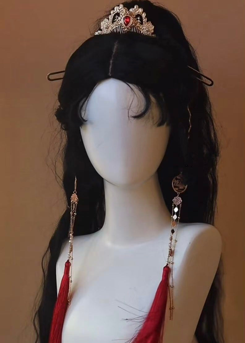 Xie Lian & Hua Cheng Pearl  Designer Long Tassel Ear Cuff (A pair)