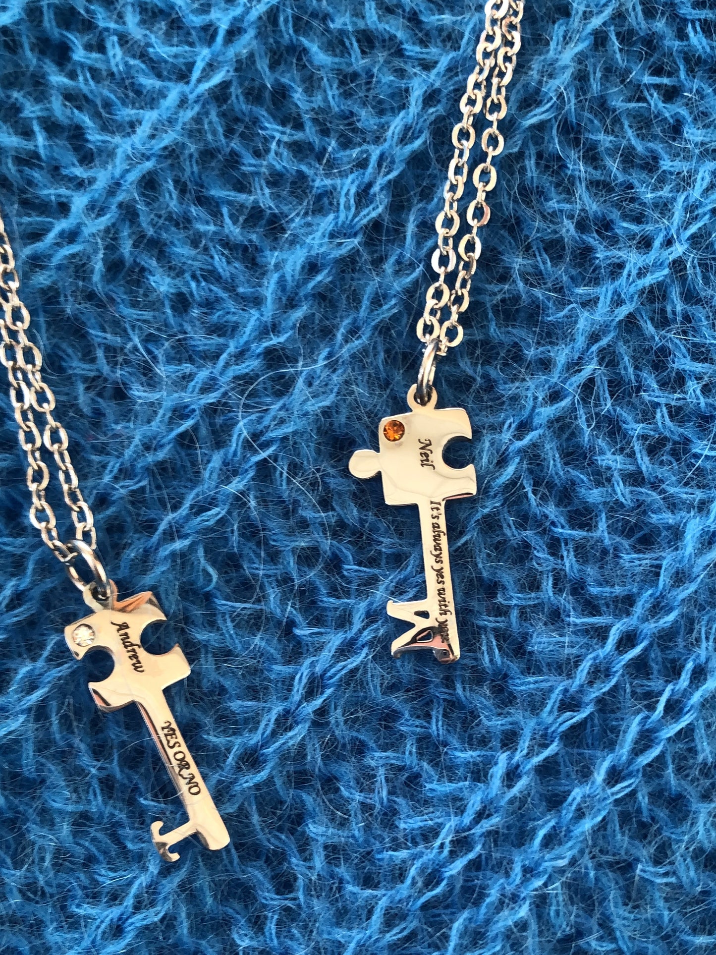 AFTG Andrew & Neil Key Couple Necklace(2 chain)