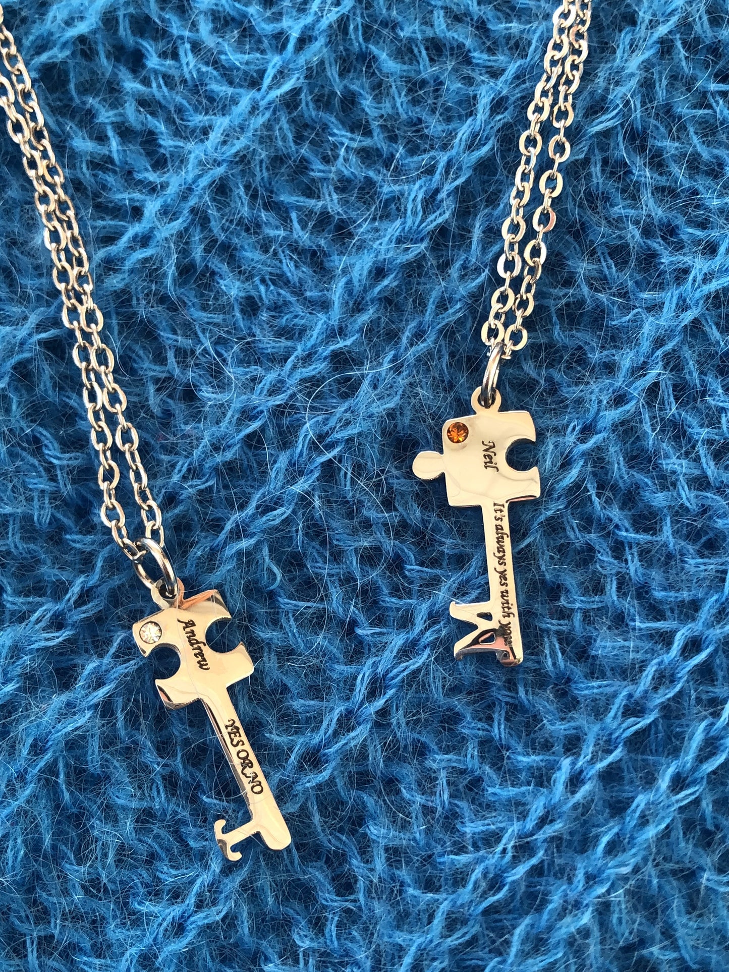 AFTG Andrew & Neil Key Couple Necklace(2 chain)