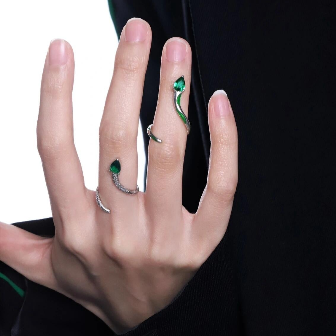 Designer “Slytherin” Chic Snake Ring