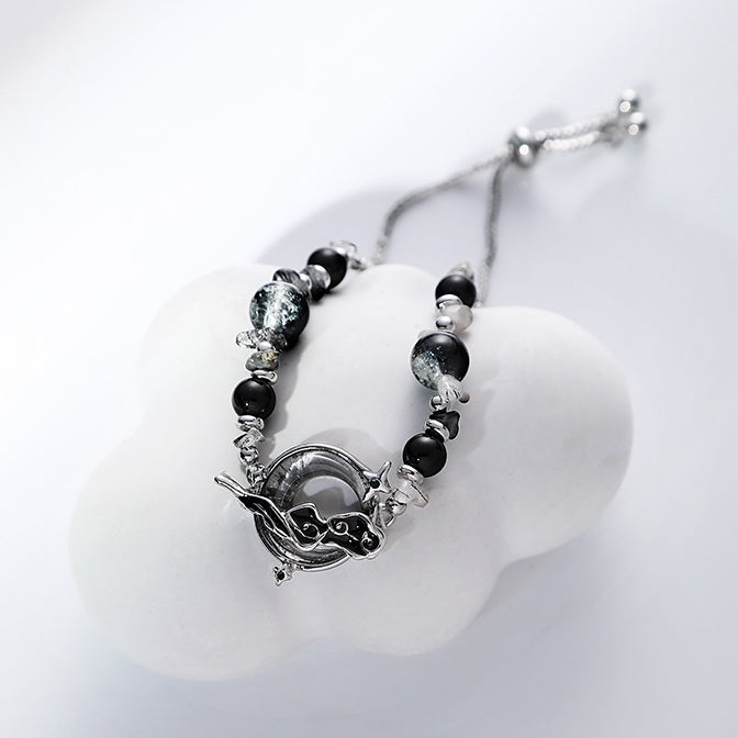 Chinese Style Designer Moon & Cloud Bead Bracelet