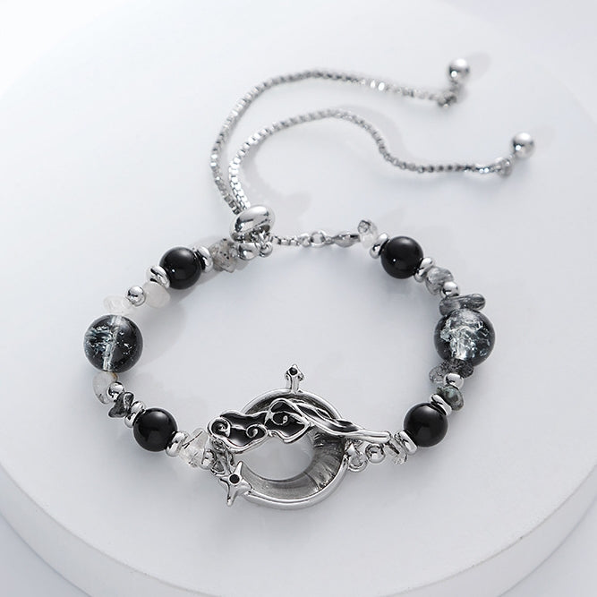 Chinese Style Designer Moon & Cloud Bead Bracelet